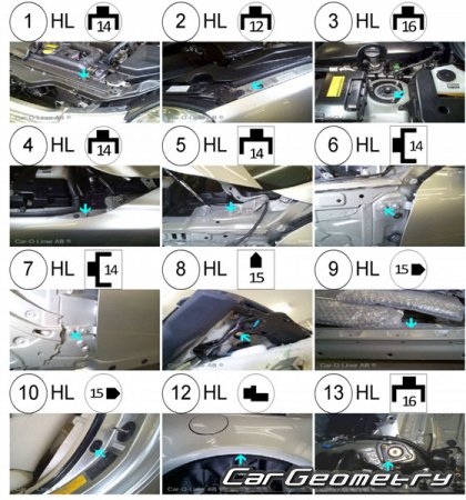 Toyota Soarer (UZZ40) 2001-2005 (RH Japanese market) Body dimensions