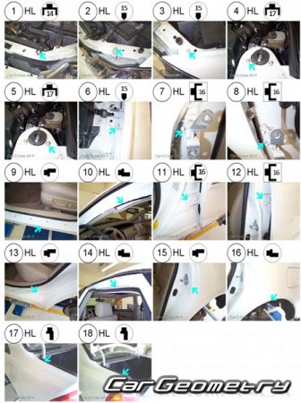 Toyota Pronard (MCX20) 2000-2004 (RH Japanese market) Body dimensions