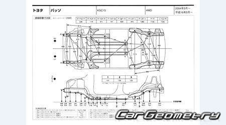 Toyota Passo (KGC10 KGC15 QNC10) 2004-2010 (RH Japanese market) Body dimensions