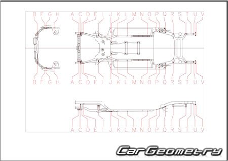 Размеры кузова Toyota Prius (MXWH6# ZVW6#) s 2023 Body Repair Manual