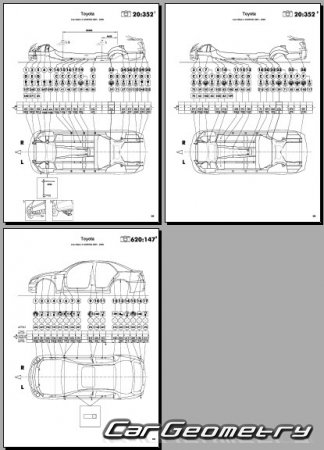 Toyota Mark X (GRX12#) 2004-2009 (RH Japanese market) Body dimensions