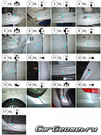 Toyota Mark X (GRX12#) 2004-2009 (RH Japanese market) Body dimensions