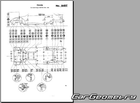 Honda Integra (AV) 1985-1989 (RH Japanese market) Body dimensions