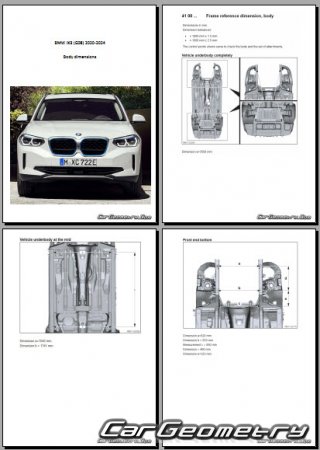 BMW iX3 (G08) 2020-2024 Body dimensions