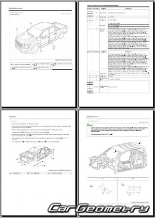   Nissan Titan (A61) 2016-2024 Body dimensions