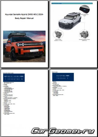 Hyundai SantaFe Hybrid (MX5 HEV) 2024-2031 Body Repair Manual