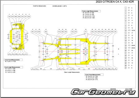 Citroen C4 X (C43) 2022-2027 Body dimensions