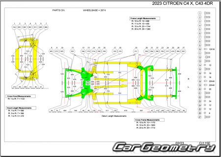 Citroen C4 X (C43) 2022-2027 Body dimensions