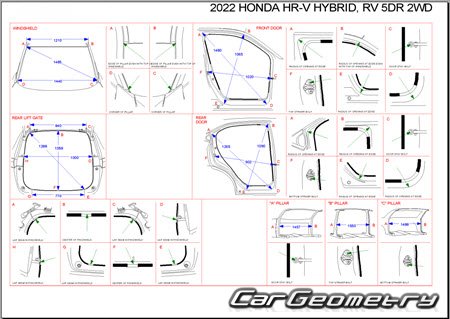    Honda HR-V (RV) 2021-2028 Body dimensions