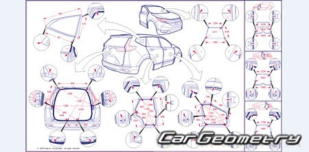   Honda CR-V Hybrid (RT RW) 2017-2023 Body dimensions