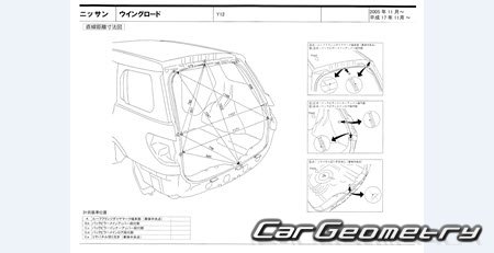 Nissan Wingroad (Y12) 20052018 (RH Japanese market) Body dimensions