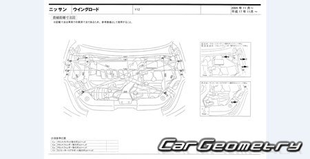 Nissan Wingroad (Y12) 20052018 (RH Japanese market) Body dimensions