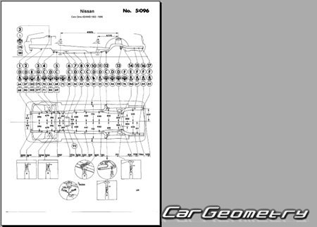   Nissan Cima (Y32) 1991-1996 (RH Japanese market) Body dimensions