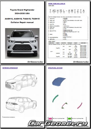   Toyota Grand Highlander 2024-2030 Collision shop manual