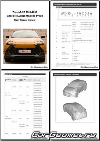   Toyota C-HR 20242030 Body Repair Manual