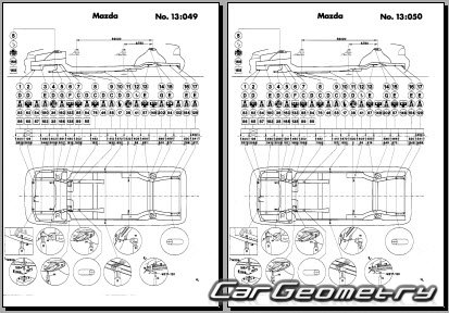 Mazda Capella (CG) 1994-1997 (RH Japanese market) Body dimensions