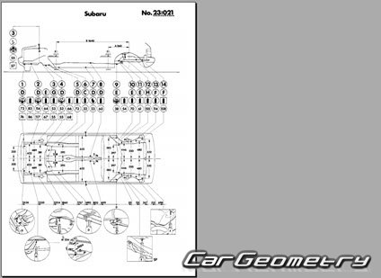 Subaru Justy (KA5 KA6 KA8) 1984-1988 (RH Japanese market) Body dimensions