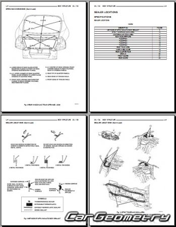 Chrysler 300M (LH) 19982004 Body dimensions