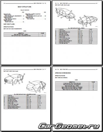 Chrysler 300M (LH) 19982004 Body dimensions