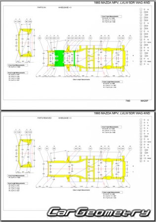 Mazda MPV (LV) 1990-1995 (RH Japanese market) Body dimensions