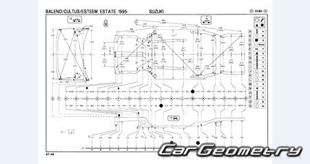 Suzuki Cultus (11S 21S 31S 41W) 1995-2002 (RH Japanese market) Body dimensions