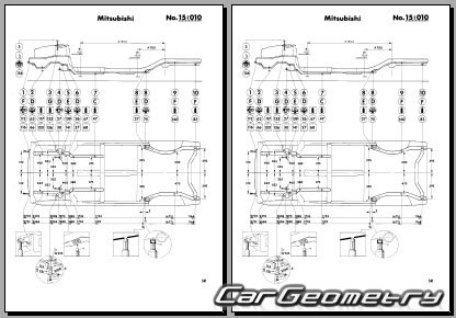 Mitsubishi Cordia & Tredia 1982-1987 (RH Japanese market) Body dimensions