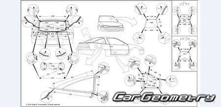 Mitsubishi GTO (Z15A Z16A) 1990-2001 (RH Japanese market) Body dimensions