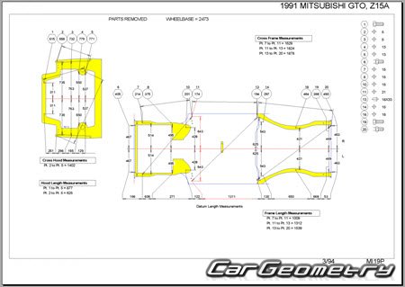 Mitsubishi GTO (Z15A Z16A) 1990-2001 (RH Japanese market) Body dimensions