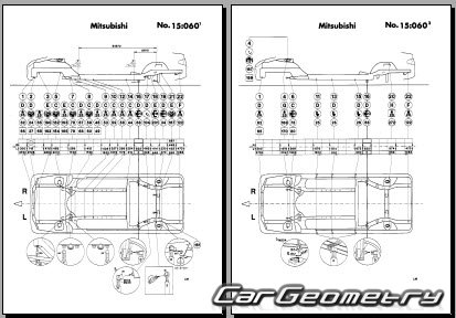 Mitsubishi FTO (DE2A DE3A) 1994-2001 (RH Japanese market) Body dimensions