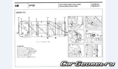 Mitsubishi Libero (CB CD) 1992-2002 (RH Japanese market) Body dimensions