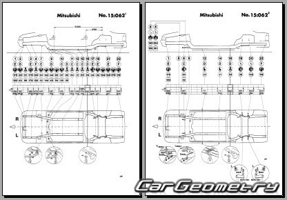 Mitsubishi Diamante 1995-2005 (RH Japanese market) Body dimensions