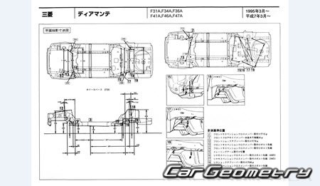 Mitsubishi Diamante 1995-2005 (RH Japanese market) Body dimensions