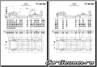 Toyota Prius (NHW10) 1997-2003 (RH Japanese market) Body dimensions