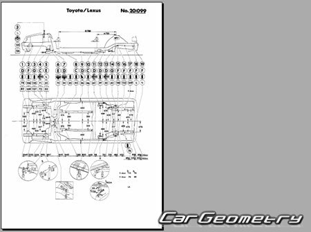 Toyota Corsa & Corolla II & Tercel (EL40) 1990-1994 (RH Japanese market) Body dimensions