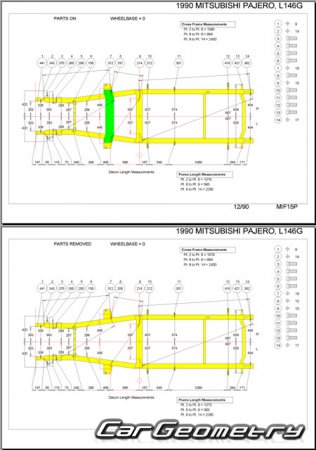 Mitsubishi Pajero 1982-1990 (RH Japanese market) Body dimensions