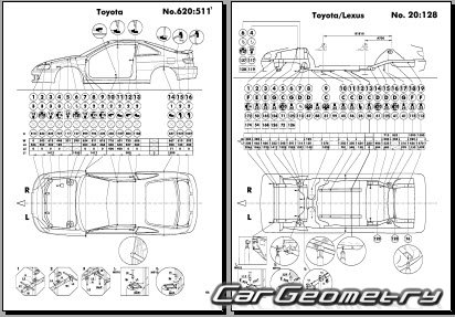 Toyota Cynos (EL52 EL54) 1996-1999 (RH Japanese market) Body dimensions