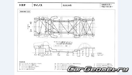 Toyota Cynos (EL52 EL54) 1996-1999 (RH Japanese market) Body dimensions