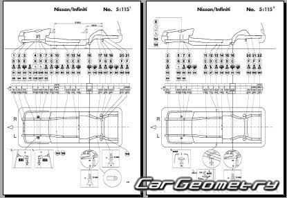 Nissan Stagea (WC34) 19962001 (RH Japanese market) Body dimensions