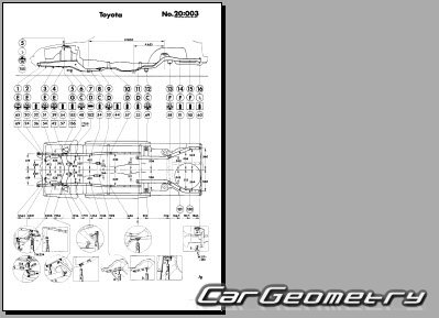 Toyota Celica XX (GA61 MA61 MA63) 1981-1985 (RH Japanese market) Body dimensions