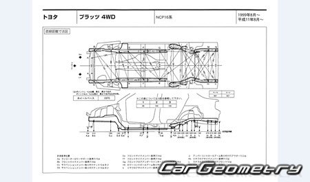 Toyota Platz 1999-2005 (RH Japanese market) Body dimensions