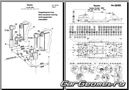 Toyota Corolla & Sprinter (E80) 1983-1987 (RH Japanese market) Body dimensions