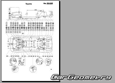 Toyota Corolla & Sprinter (E90) 1987-1991 (RH Japanese market) Body dimensions