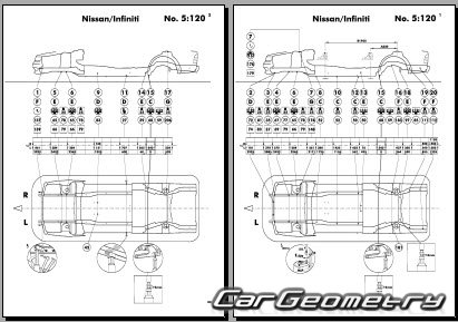 Nissan Laurel (C35) 1997-2002 (RH Japanese market) Body dimensions