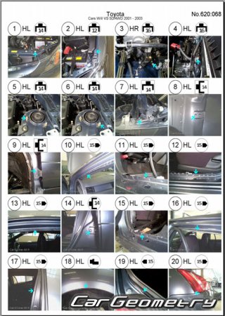 Toyota WiLL VS 2001-2004 (RH Japanese market) Body dimensions