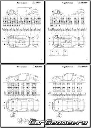 Lexus SC430 (UZZ40) 2005-2010 (RH Japanese market) Body dimensions