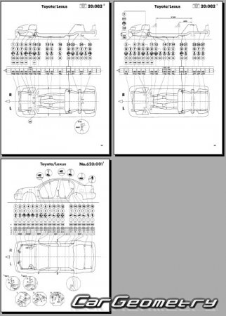 Toyota Corolla & Sprinter (E100) 1991-1995 (RH Japanese market) Body dimensions