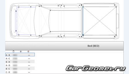   Chevrolet Colorado 2023-2032 Body dimensions