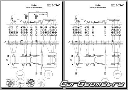 Dodge  Ram 2500 (Crew Cab 6.4 Bed) 2019-2025 Body dimensions