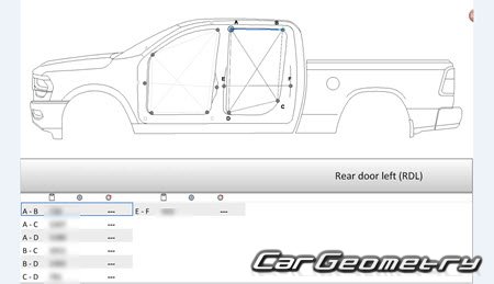 Dodge  Ram 2500 (Crew Cab 6.4 Bed) 2019-2025 Body dimensions