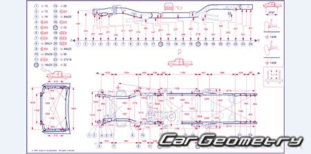 Dodge  Ram 2500 (Crew Cab 6.4 Bed) 2019-2025 Body dimensions